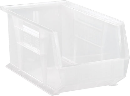 15 x 8 x 7" Plastic Stackable Storage Bin and Hanging Container