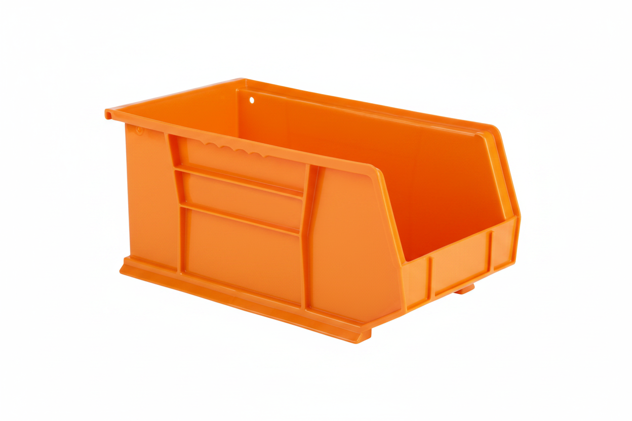 15 x 8 x 7" Plastic Stackable Storage Bin and Hanging Container