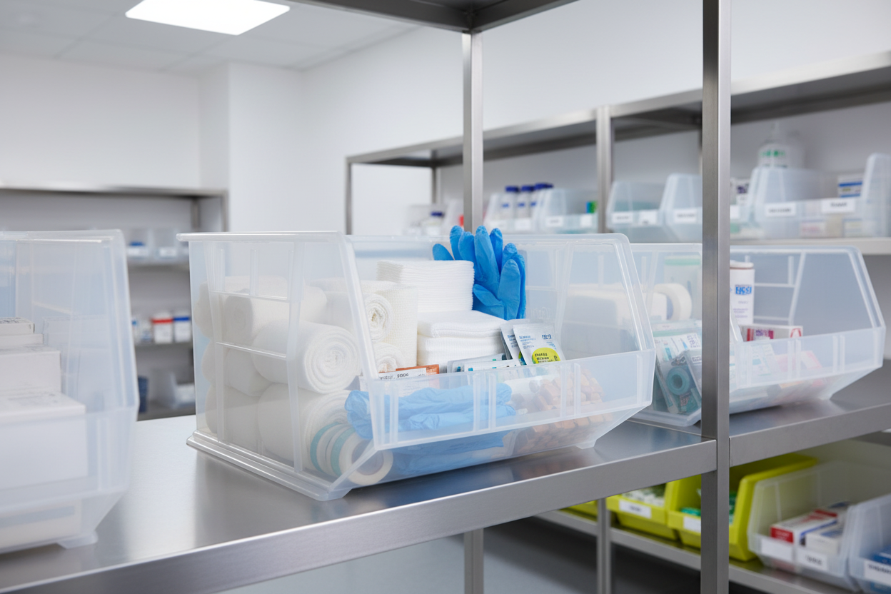 Hudson Exchange 18 x 16.5 x 11" Plastic Stackable Storage Bin and Hanging Container