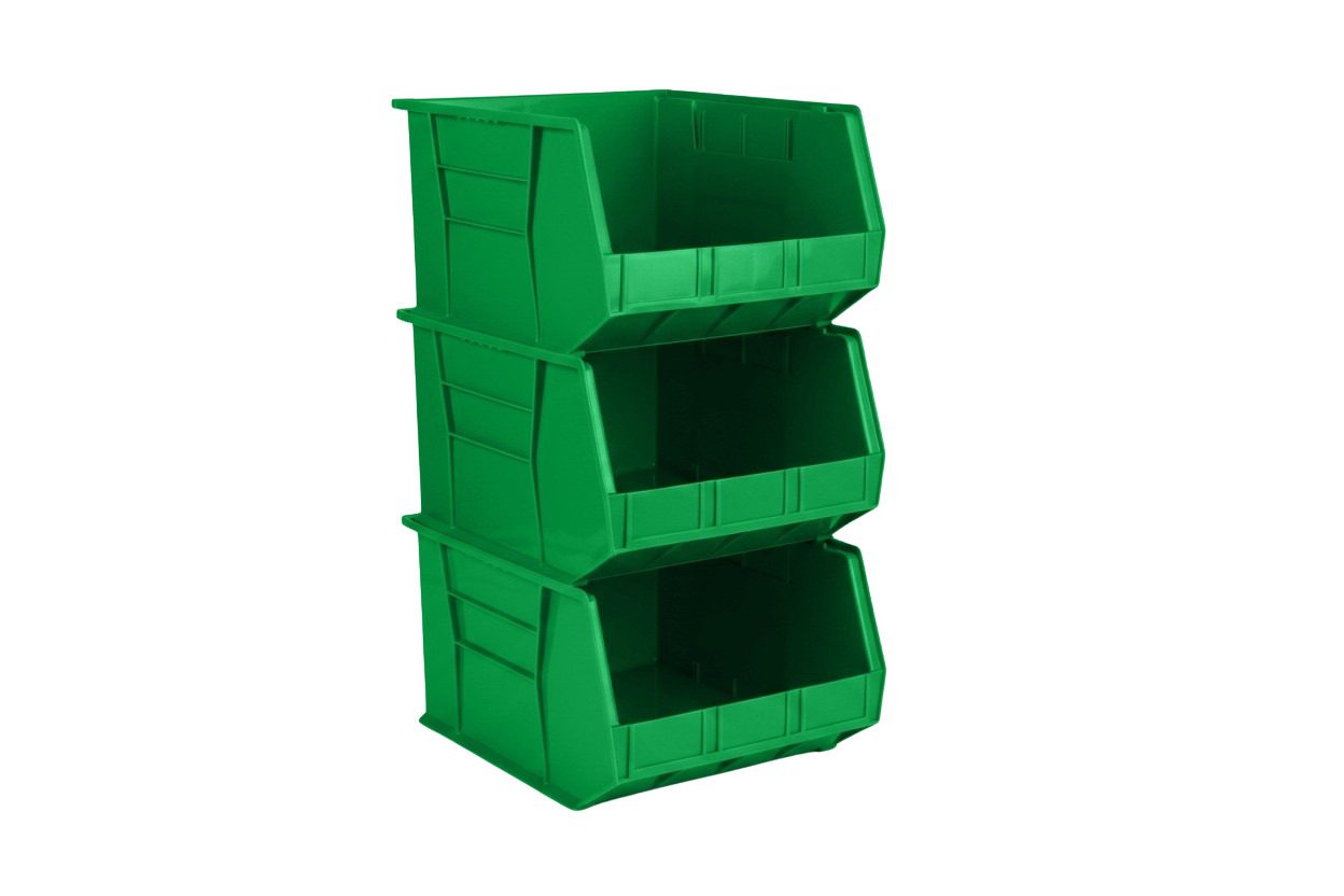 18 x 16.5 x 11" Plastic Stackable Storage Bin and Hanging Container