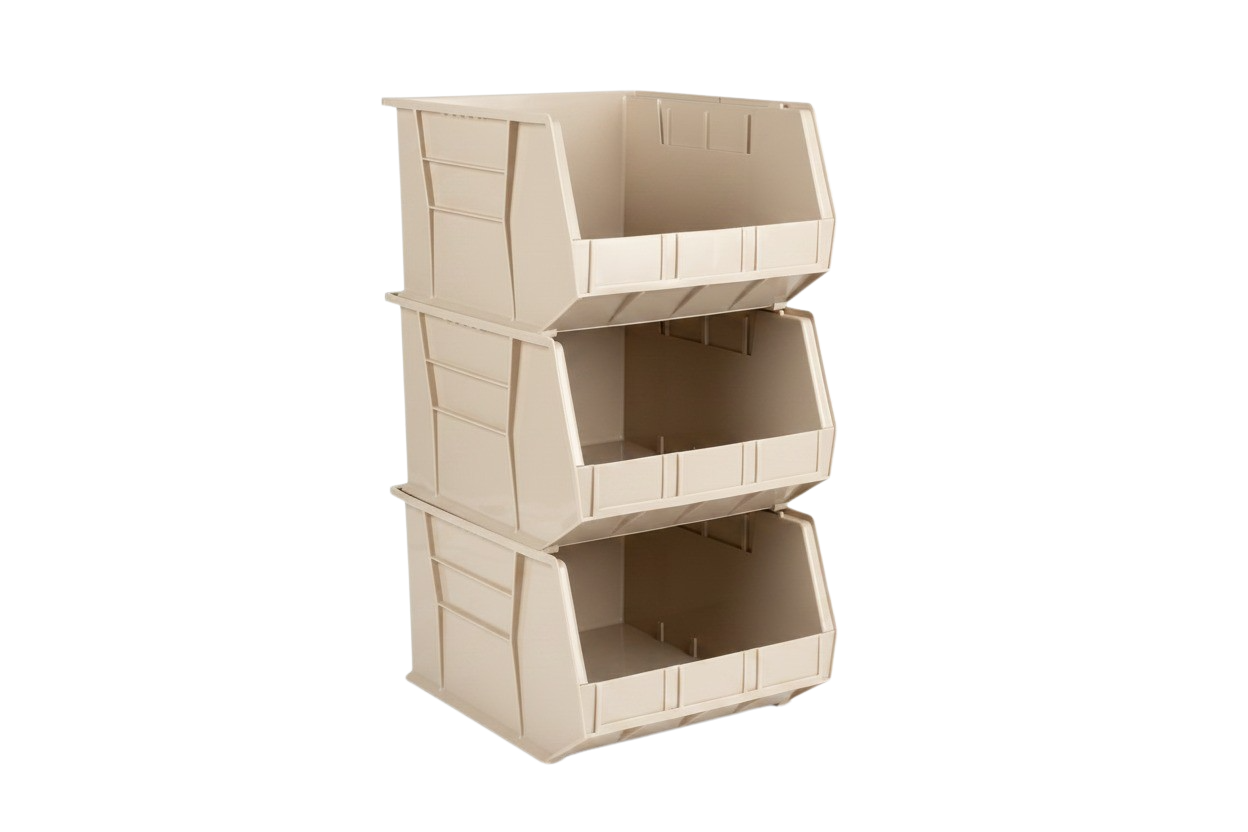 18 x 16.5 x 11" Plastic Stackable Storage Bin and Hanging Container