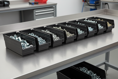 Hudson Exchange 12 x 4 x 4" Plastic Nesting Storage 12” Shelf Bin Container