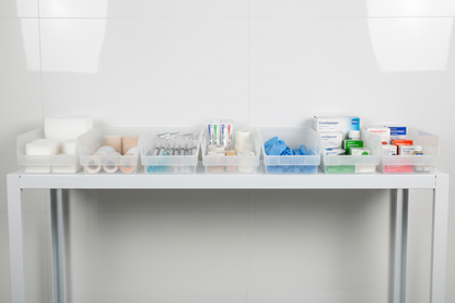 Hudson Exchange 12 x 6 x 4" Plastic Nesting Storage 12” Shelf Bin Container