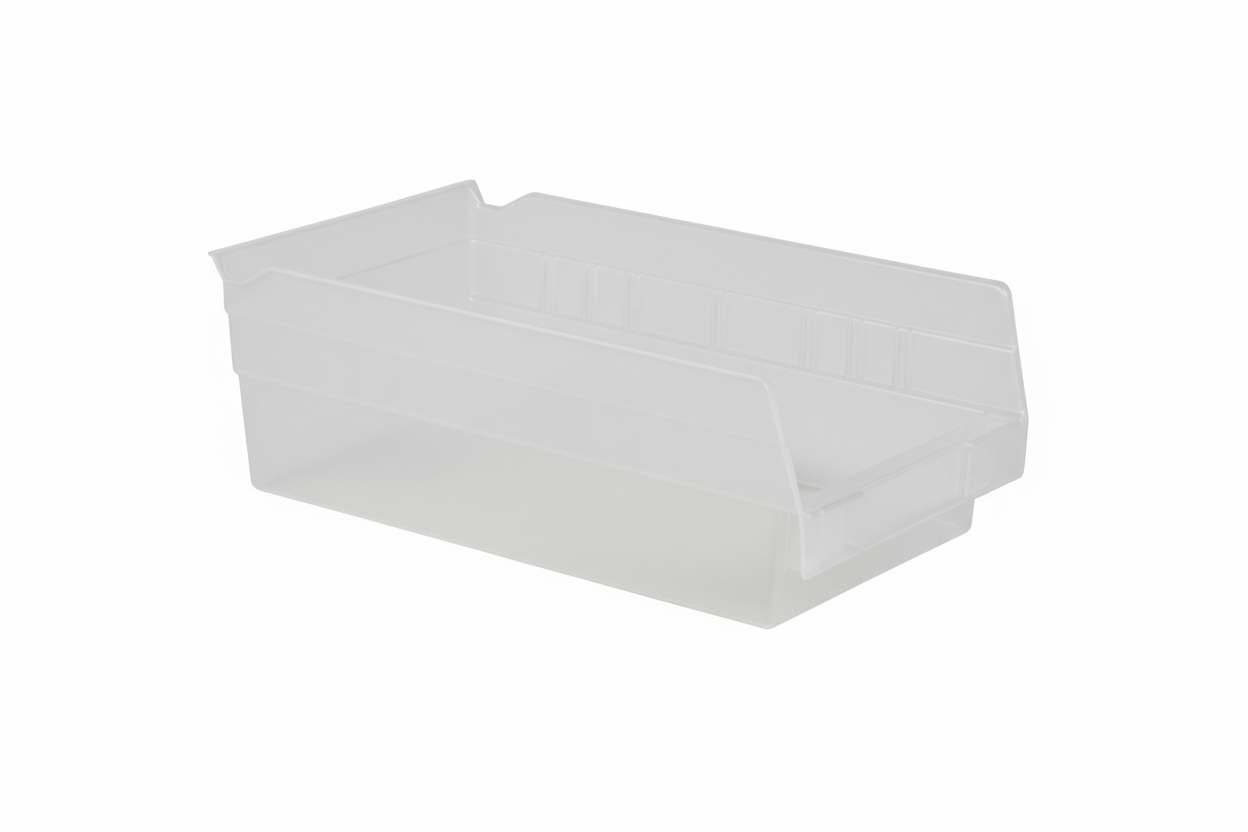 Hudson Exchange 12 x 6 x 4" Plastic Nesting Storage 12” Shelf Bin Container