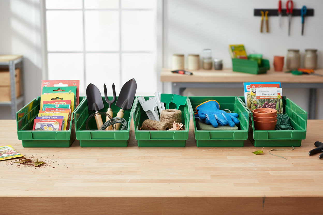 Hudson Exchange 12 x 6 x 4" Plastic Nesting Storage 12” Shelf Bin Container