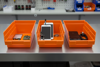 Hudson Exchange 12 x 6 x 4" Plastic Nesting Storage 12” Shelf Bin Container