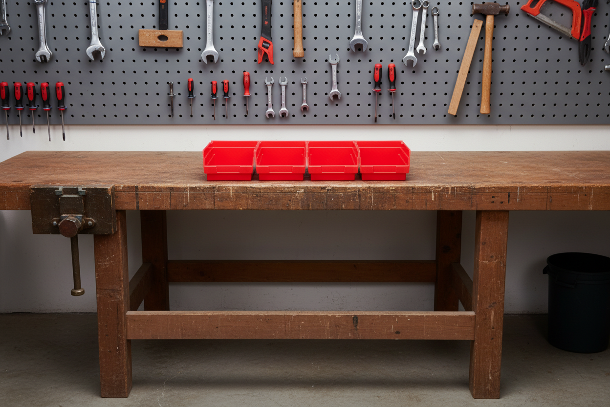 Hudson Exchange 12 x 6 x 4" Plastic Nesting Storage 12” Shelf Bin Container