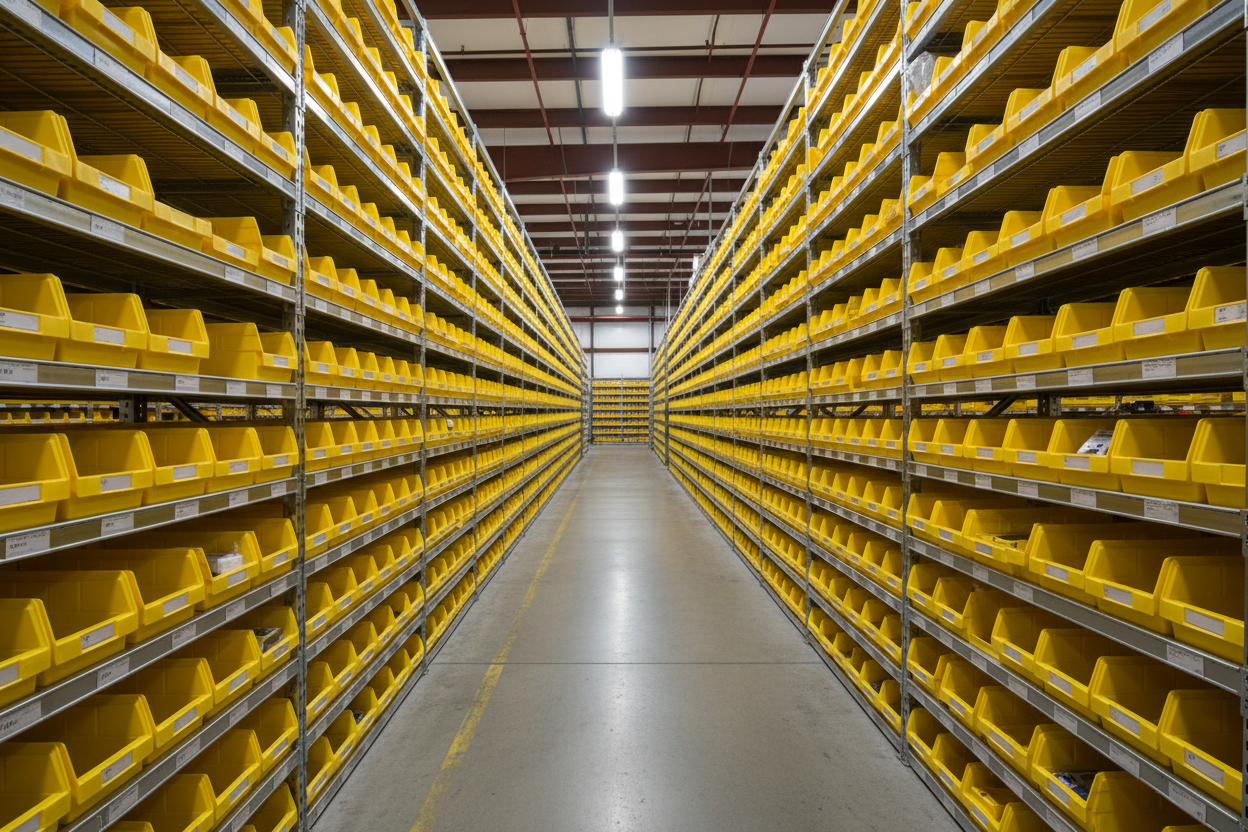 Hudson Exchange 12 x 6 x 4" Plastic Nesting Storage 12” Shelf Bin Container