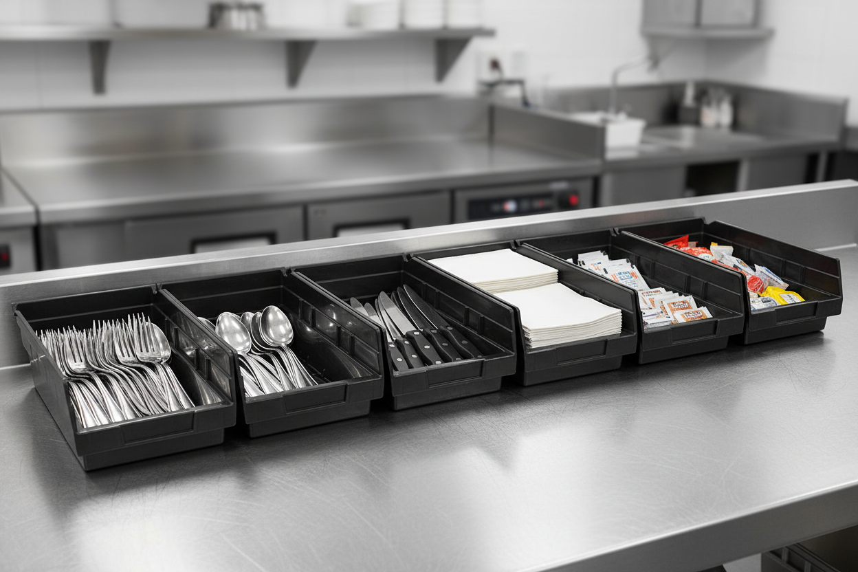 Hudson Exchange 12 x 8 x 4" Plastic Nesting Storage 12” Shelf Bin Container