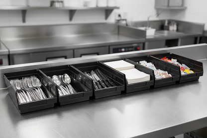 Hudson Exchange 12 x 8 x 4" Plastic Nesting Storage 12” Shelf Bin Container