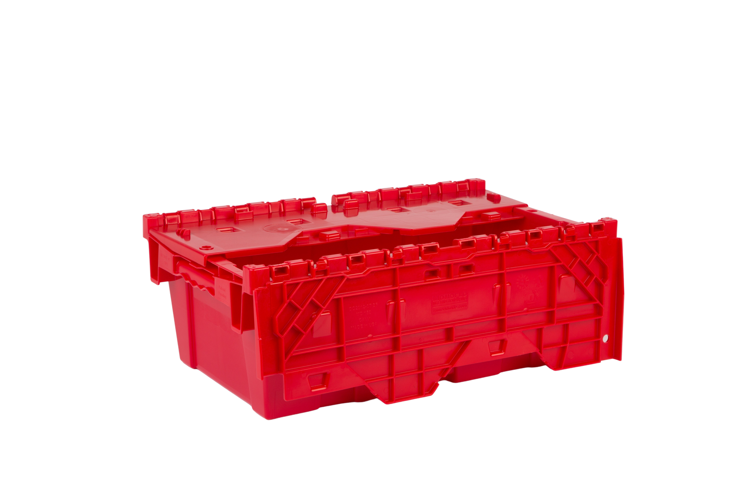 19.6 x 11.6 x 7.3” (3.7 Gallon) Attached Lid Container Tote