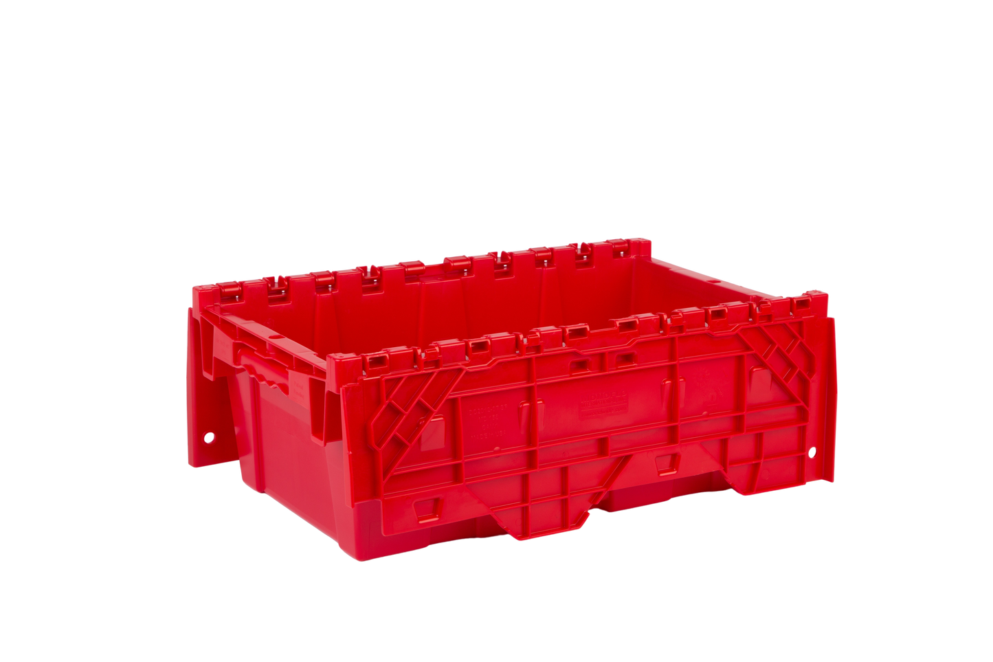 19.6 x 11.6 x 7.3” (3.7 Gallon) Attached Lid Container Tote