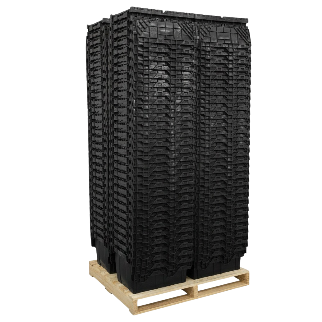 Pallet Deal (120 Totes) 21.9 x 15.2 x 12.8” (12.7 Gallon) Attached Lid Container Tote