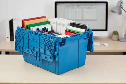 Hudson Exchange 21.9 x 15.2 x 12.8” (12.7 Gallon) Storage Tote Container with Attached Lid