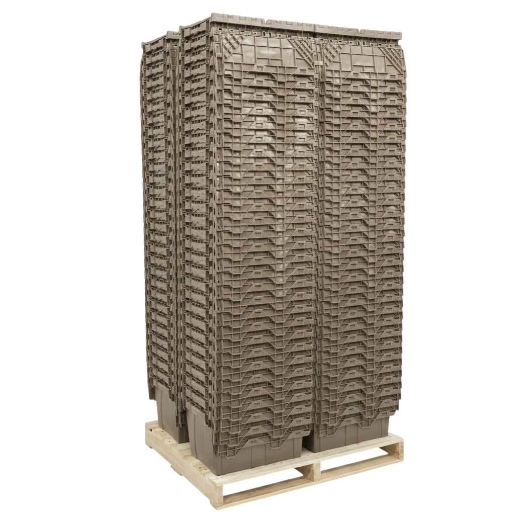 Pallet Deal (120 Totes) 21.9 x 15.2 x 12.8” (12.7 Gallon) Attached Lid Container Tote