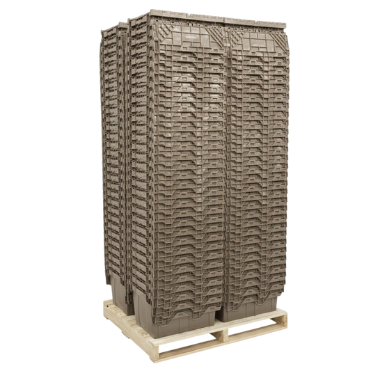 Pallet Deal (120 Totes) 21.9 x 15.2 x 12.8” (12.7 Gallon) Attached Lid Container Tote