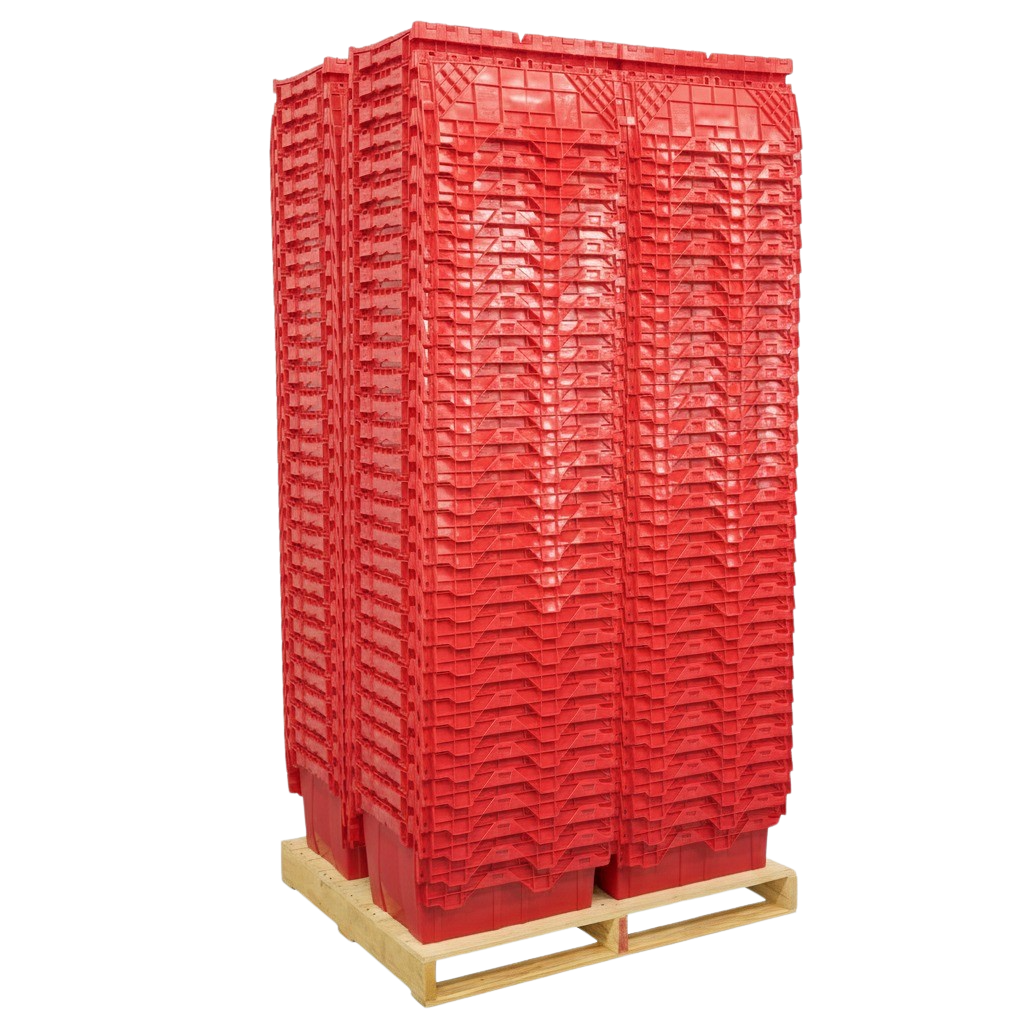 Pallet Deal (120 Totes) 21.9 x 15.2 x 12.8” (12.7 Gallon) Attached Lid Container Tote