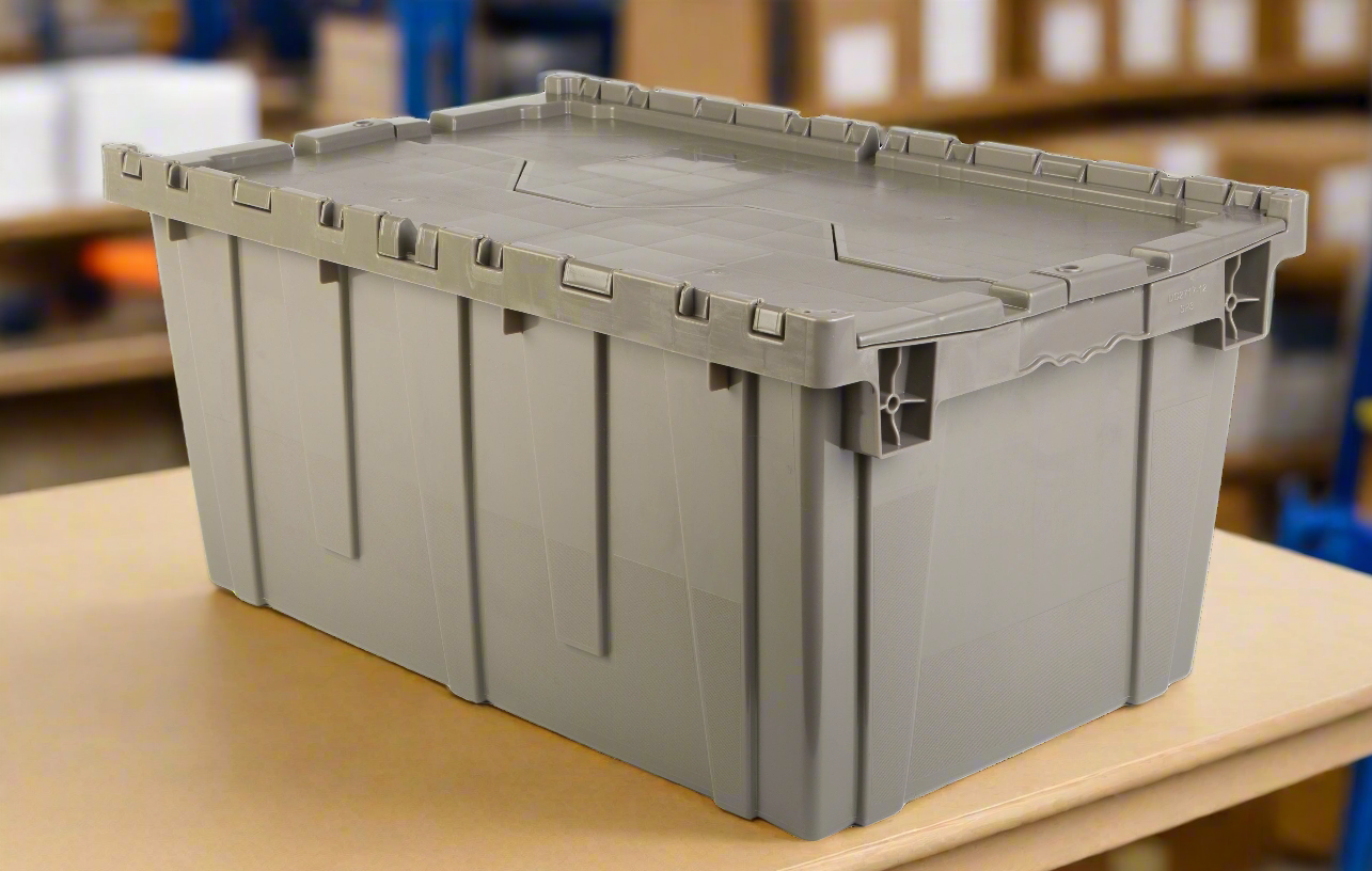 Hudson Exchange 27.3 x 17.2 x 12.6" (18.7 Gallon) Storage Tote Container with Attached Lid