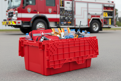 Hudson Exchange 27.3 x 17.2 x 12.6" (18.7 Gallon) Storage Tote Container with Attached Lid