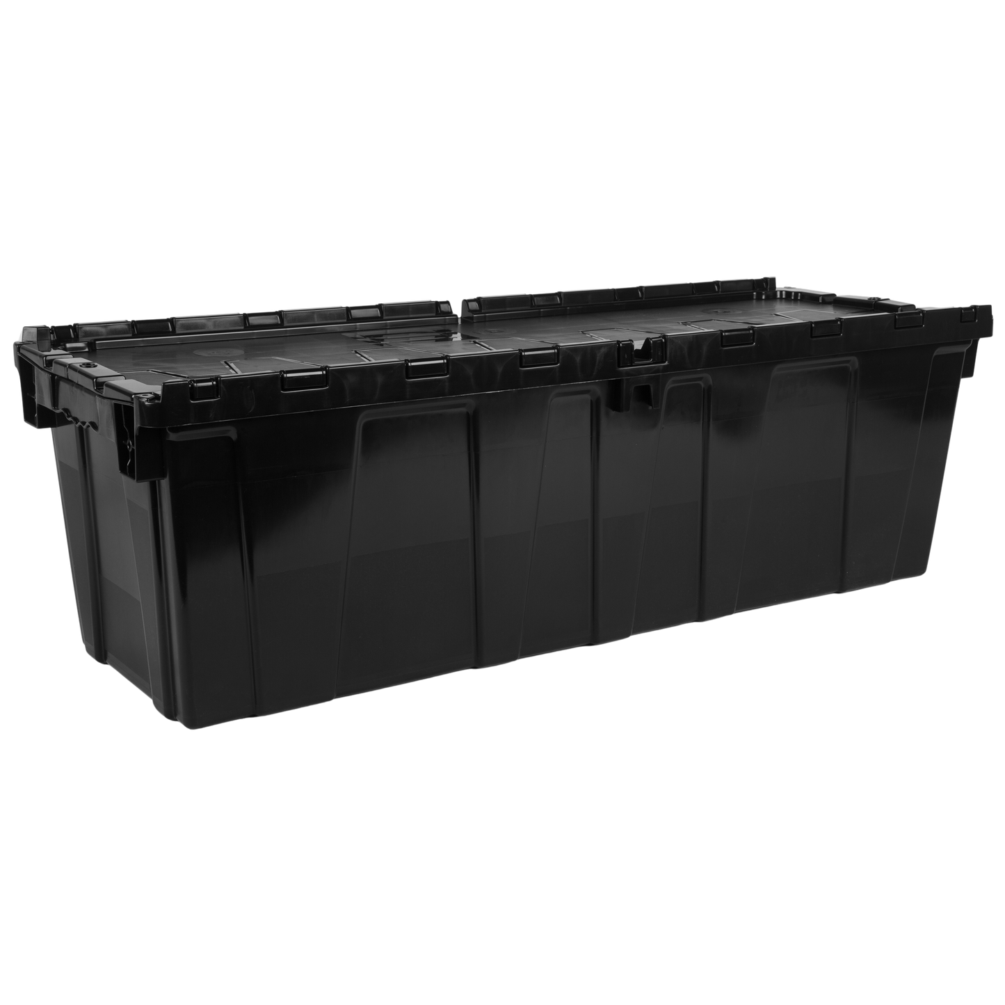 39.4 x 14.3 x 12.5" (24.7 Gallon) Attached Lid Container Tote