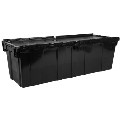 39.4 x 14.3 x 12.5" (24.7 Gallon) Attached Lid Container Tote
