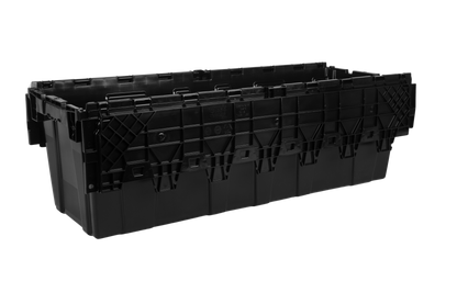 39.4 x 14.3 x 12.5" (24.7 Gallon) Attached Lid Container Tote