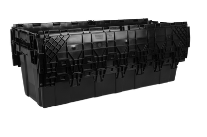 39.4 x 14.3 x 12.5" (24.7 Gallon) Attached Lid Container Tote