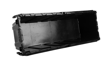 39.4 x 14.3 x 12.5" (24.7 Gallon) Attached Lid Container Tote
