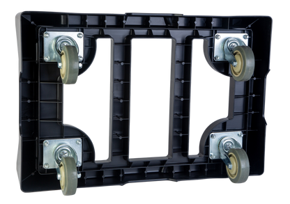 Hudson Exchange 28 x 18 x 10.5" (650 lb. Capacity) Plastic Container Dolly With Casters for Attached Lid Totes