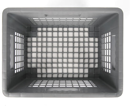 Hudson Exchange 12 x 16 x 8" (4.85 Gallon) Mesh Straight Wall Handled Storage Container Tote