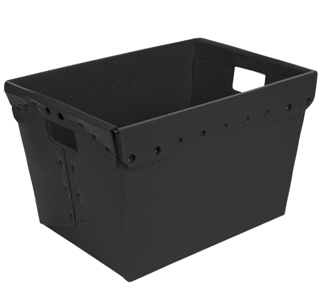 18.25 x 13.25 x 11.75" Corrugated Space Age Handled Storage Container Mail Tote