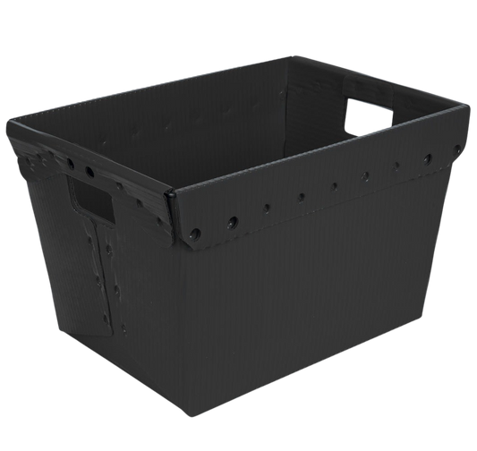 18.25 x 13.25 x 11.75" Corrugated Space Age Handled Storage Container Mail Tote