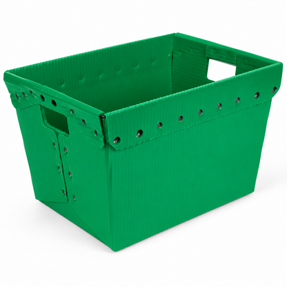 18.25 x 13.25 x 11.75" Corrugated Space Age Handled Storage Container Mail Tote