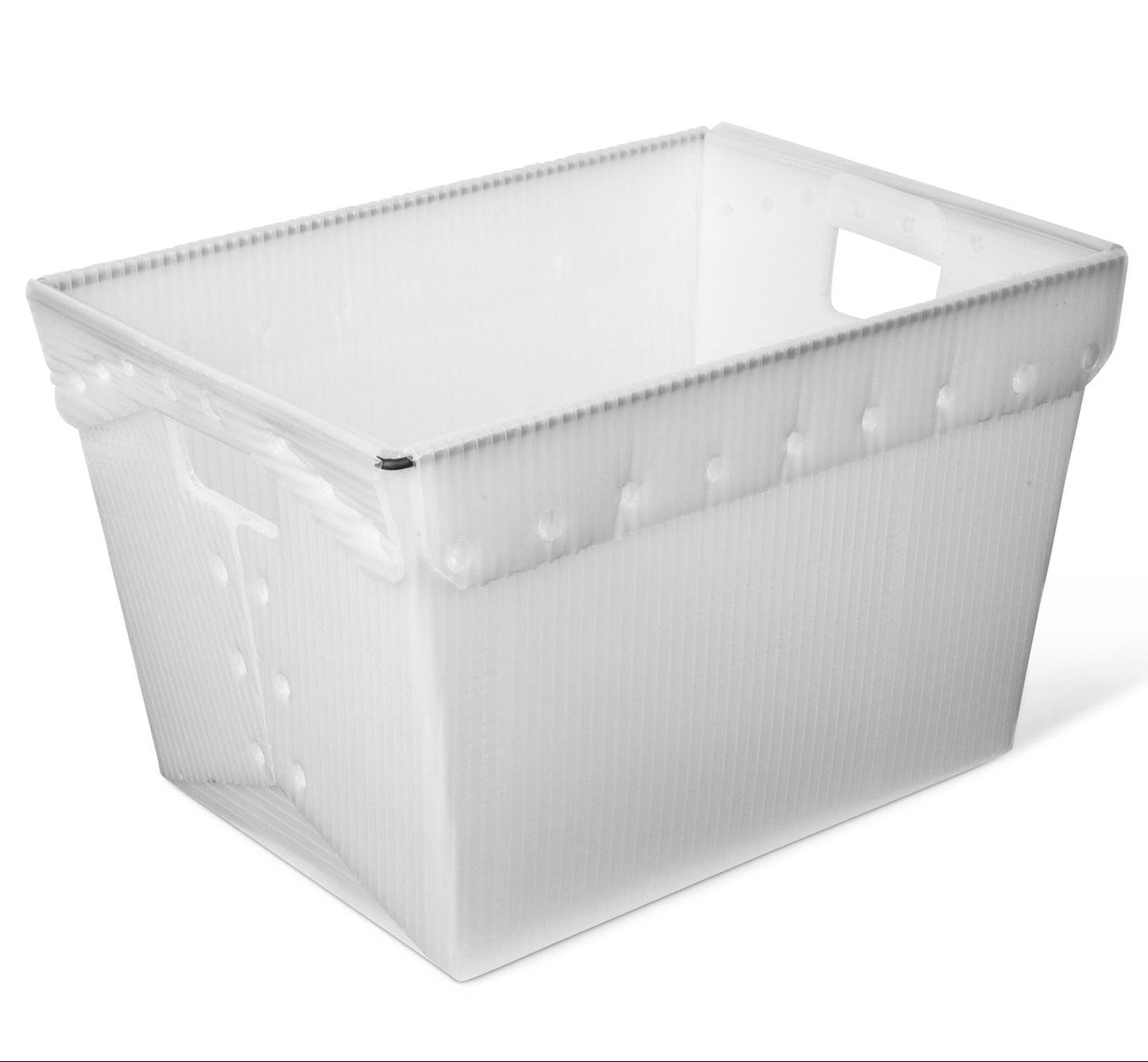 Hudson Exchange 18.25 x 13.25 x 11.75" Corrugated Space Age Handled Storage Container Mail Tote