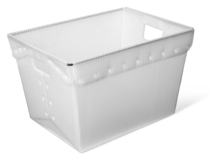 18.25 x 13.25 x 11.75" Corrugated Space Age Handled Storage Container Mail Tote