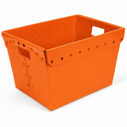18.25 x 13.25 x 11.75" Corrugated Space Age Handled Storage Container Mail Tote