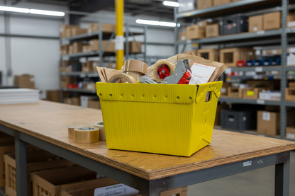 18.25 x 13.25 x 11.75" Corrugated Space Age Handled Storage Container Mail Tote