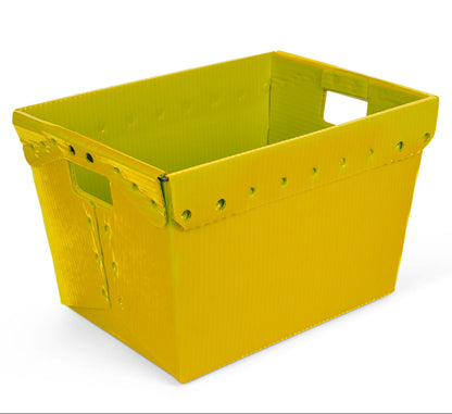 Hudson Exchange 18.25 x 13.25 x 11.75" Corrugated Space Age Handled Storage Container Mail Tote