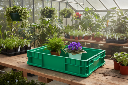 24 x 15 x 5" (5.2 Gallon) Straight Wall Handled Storage Container Tote