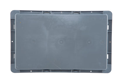 Hudson Exchange 24 x 15 x 7.5" (8.2 Gallon) Straight Wall Handled Storage Container Tote With Attached Lid