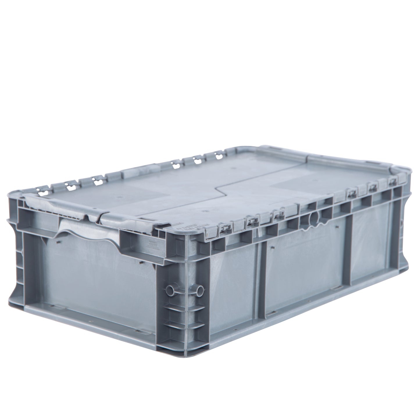 Hudson Exchange 24 x 15 x 7.5" (8.2 Gallon) Straight Wall Handled Storage Container Tote With Attached Lid