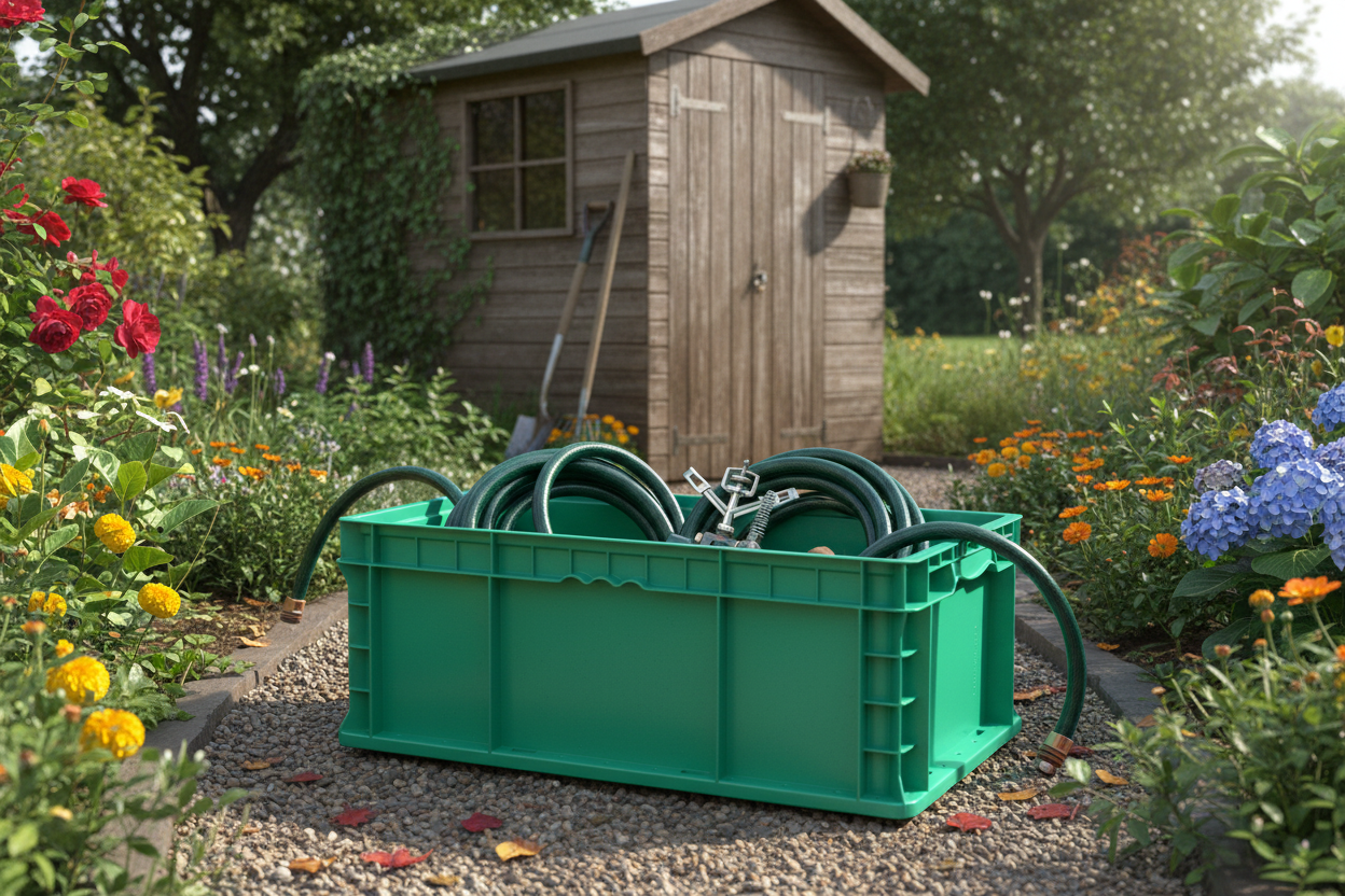24 x 15 x 9" (10.5 Gallon) Straight Wall Handled Storage Container Tote