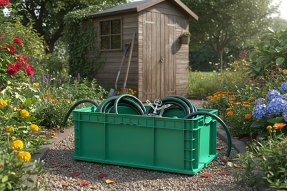 24 x 15 x 9" (10.5 Gallon) Straight Wall Handled Storage Container Tote