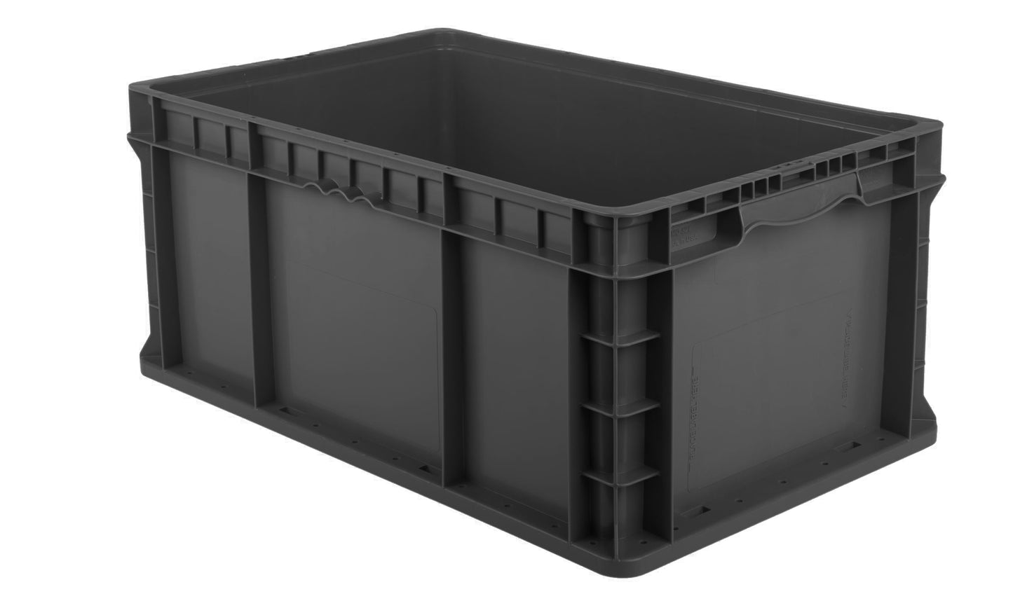Hudson Exchange 24 x 15 x 11" (12.7 Gallon) Straight Wall Handled Storage Container Tote