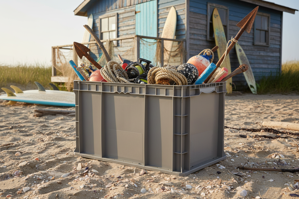 Hudson Exchange 24 x 15 x 14.5" (17.2 Gallon) Straight Wall Handled Storage Container Tote