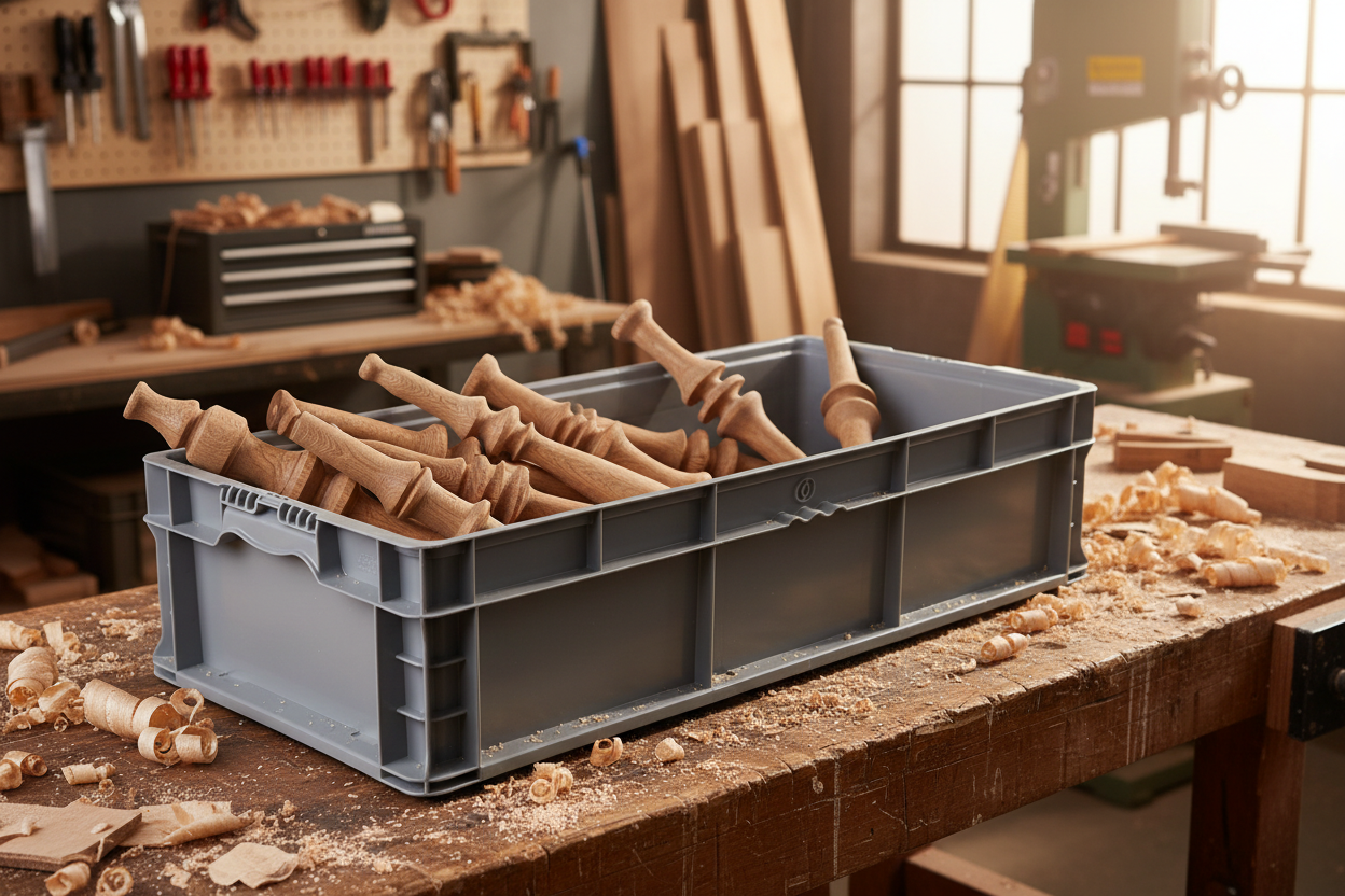 32 x 15 x 7.5" (11.5 Gallon) Straight Wall Handled Storage Container Tote