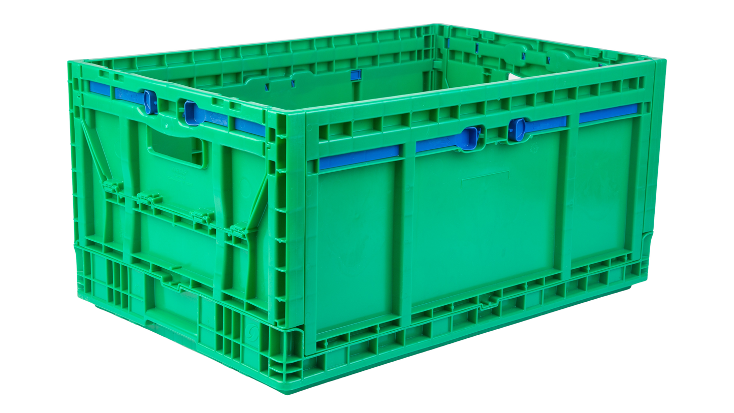 Hudson Exchange 24 x 16 x 11" (15.2 Gallon) Collapsible Straight Wall Handled Storage Container Tote