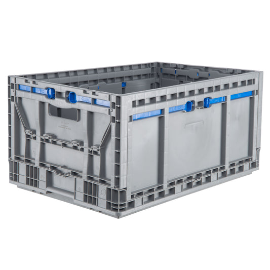 Hudson Exchange 24 x 16 x 11" (15.2 Gallon) Collapsible Straight Wall Handled Storage Container Tote