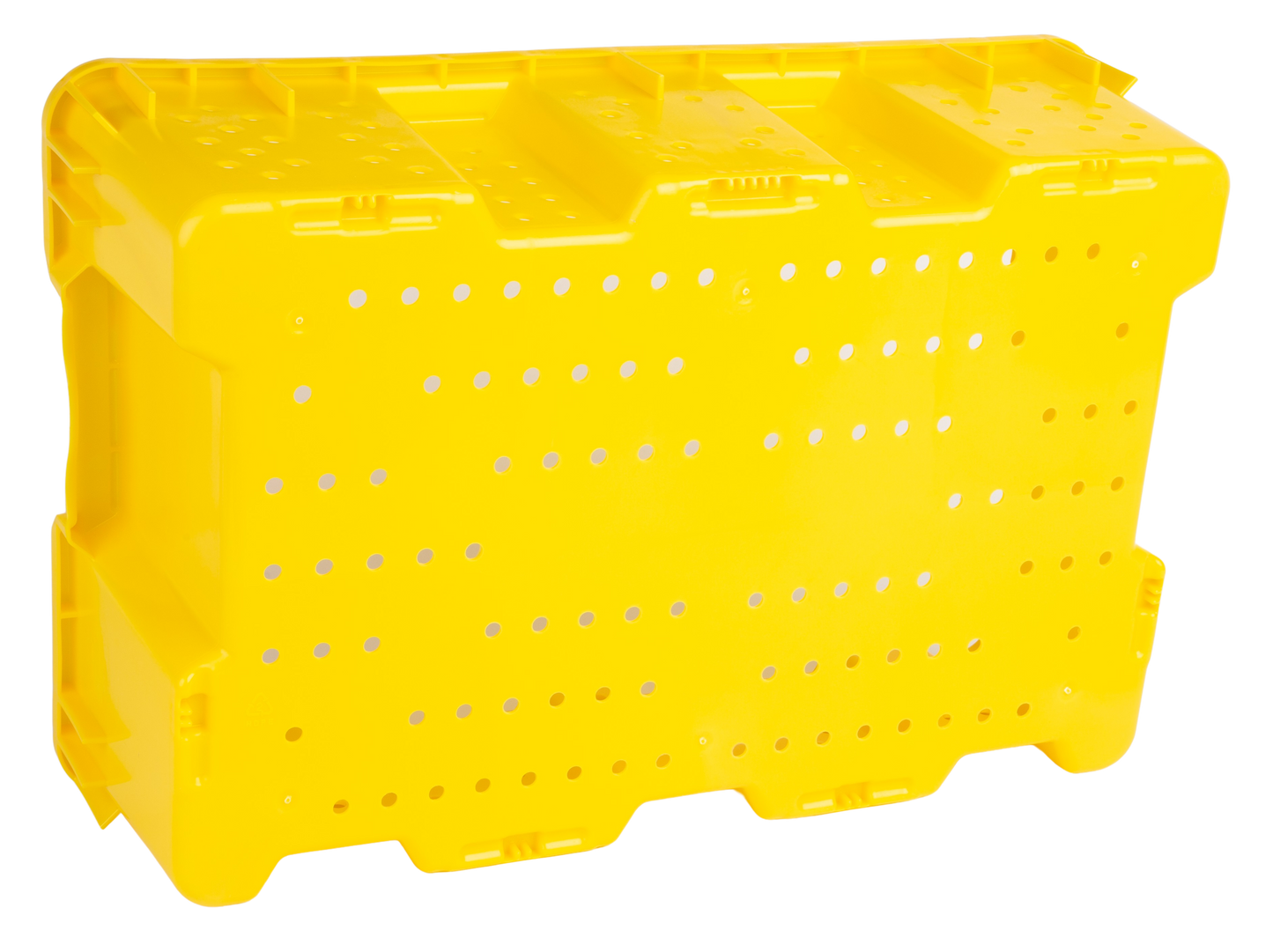 24 x 16 x 7.3" (7.5 Gallon) Agricultural Vented Crate Handled Storage Container Tote