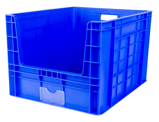 Hudson Exchange 24 x 19.75 x 15.875 (95 liter) Industrial Stackable Hopper Pick-Bin Container, Blue